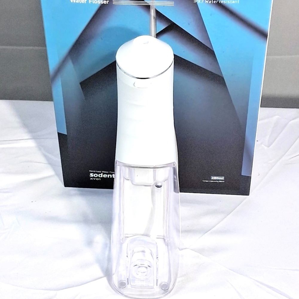 Sodentist NIBox 280 ml. White Hand-Held 3 Mode Water Flosser With Charging Base